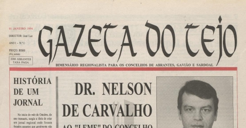 Gazeta do Tejo, Ano I, n.º 1 - Capa